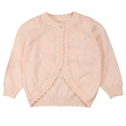 Image of Danny D Toddler Girls Open Front Shrug Cardigan Children Knit Long Sleeve Bolero with Button Closure for 2Years-7Years