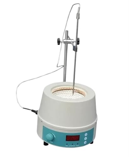 Magnetic Stirrer, 50ml 100ml 250ml 500ml 1L 2L Lab School Digital Display Magnetic Stirrer Stirring Heating Mantle Equipment 98-III-B,for Lab and Homebrew(1000ml)