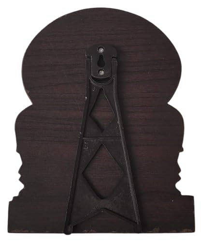 Image of Vils Kollur Goddess Sri Mookambika Devi Divine Holy Blessing Wood & Plastic Photo Frame Cutout with Backstand for Pooja /Gift (4.5 inch X 6 inch)