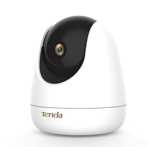 Tenda Camara Vigilancia WiFi Interior - 2K 4MP para Bebé Perro, Visión Nocturna, Camara IP 360 Grados Vigilabebes con Camara Detección Humana Inteligente AI, Audio Bidireccional CP7