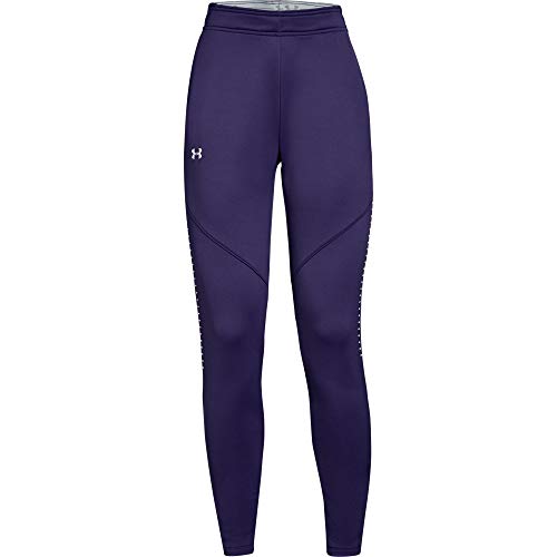 Under Armour Women's UA Qualifier Hybrid ColdGear Warm-Up Pant (Small, Purple)