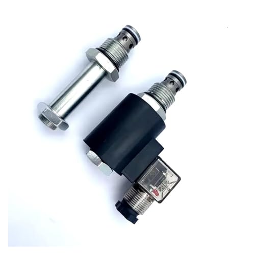 SWEWDSQG 1pcs One-way Normally Closed Pressure Relief Valve SV10-22 2NCRP Two-position Two-way Threaded Cartridge Valve(12V coil and valve)