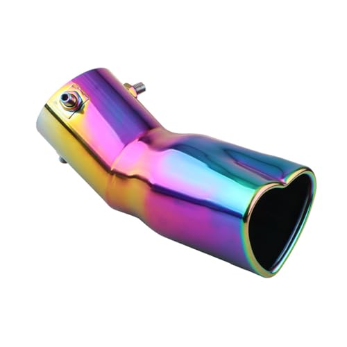 tpnidaii 車外用品 下向き式 マフラー カッター 心形 排気管 エキゾーストチップ マフラー パイプ テールパイプ径38-53mm適応 口径2.5インチ 大口径 外装 パーツ ドレスアップ カスタム ステンレス製 (カラフル色)