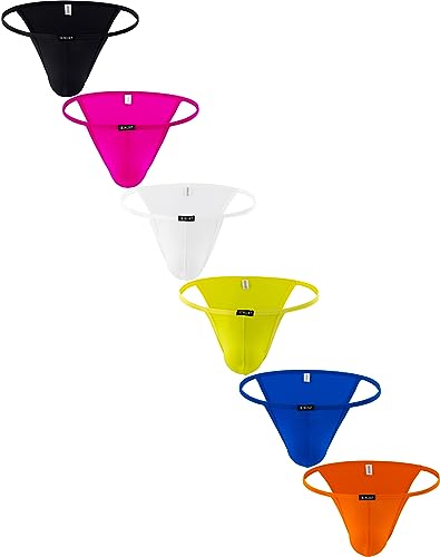 iKingsky Men's String Bikini Underwear High-leg Opening Briefs Sexy Brazilian Cut Bulge Underwear