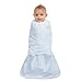 HALO Sleepsack Swaddle 100% Organic Cotton Newborn 1-Piece Gift Set with Box, TOG 1.5, 0-3 Months, Chambray