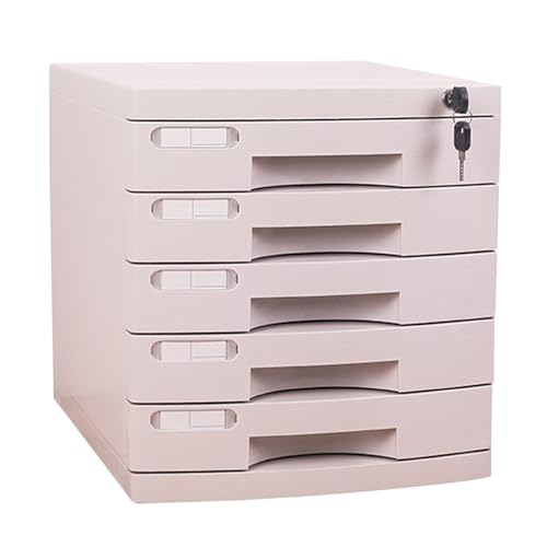 Caja de almacenamiento de documentos, organizador estilo cajón de escritorio con cerradura para una gestión segura de documentos