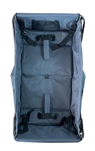 FROSAL Bollerwagen faltbar Loki mit Dach & Bremse grau Handwagen klappbar Kinder Faltbollerwagen – Bild 6