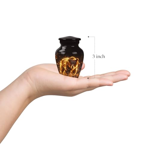 Image of Bear Urn - Small Urns for Human Ashes - Cremation Urns for Human Ashes Adult Female - Ashes Urn Adult - Urn for Dad - Decorative Urns (3 inch Pack of 1)