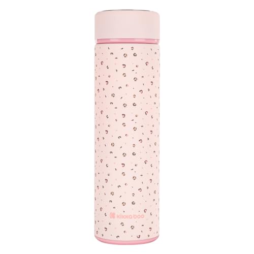 KikkaBoo Thermoskanne Baby Unterwegs SAVANNA, 500 ml Edelstahl, Lekfrei mit Teesieb, Für Heiße und Kalte Getränke… – Ansicht 4