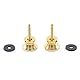 Musiclily Gitarrengurt Knöpfe Strap Buttons Endpins Metall Gitarrengurt Endknopf Gurtpin für Klassische Elektrische Akustik Gitarre Bass Ukulele, Gold(2 Stück)