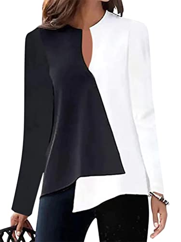 Onsoyours Pailletten Oberteil Elegant Langarmshirt Festliche Bluse Langarm...