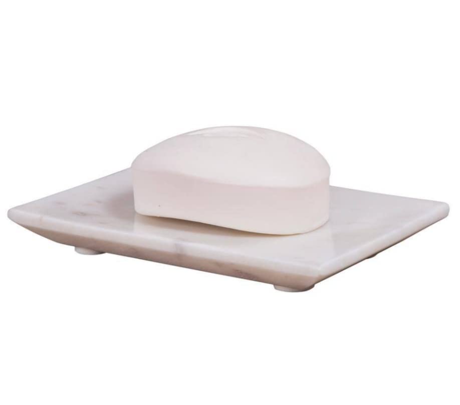 Natural White Marble (Stone) Soap Case | Soap Dish | Soap Holder for Bathroom, Bath Tub, Wash Basin, Sink, Home and Kitchen use | Handmade | Rectangular 5.5x3.5 inch Bathroom Accessory (B0BPMLS4RF) Amazon Price History, Amazon Price Tracker