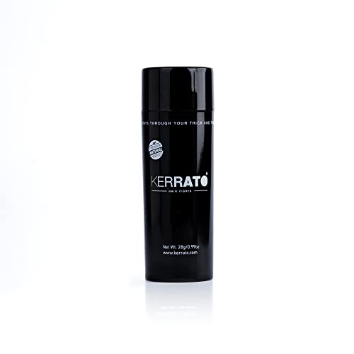 Image of Kerrato Hair Fibres for Thinning Hair (MEDIUM BROWN) Natural - 28g - Conceals Hair Loss in 10 seconds - Natural Hair Thickener & Fibre for Thin Hair for Men & Women