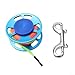 Aluminum Alloy Scuba Diving Finger Spool Reel with 90mm Double Head Snap (30m / 100ft), Compact Technical Diving Line Reel, Underwater Line Spool for Divers(Blue)