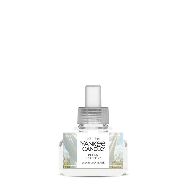 Image of Yankee Candle ScentPlug Refill for Plug in Air Fresheners, Scented Oil Refills, Long Lasting Home Fragrance, Clean Cotton (Pack of 4)