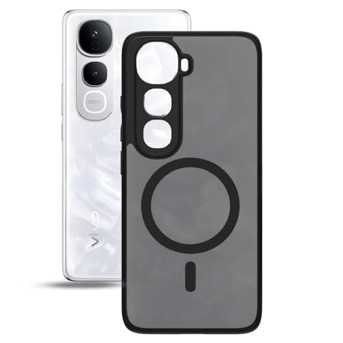 Image of Back Cover for Vivo Y400 5G, Cover Translucent PC + Soft TPU Bumper Case with Magnetic Support Shockproof Protection Mobile Case Cover (Vivo Y400)