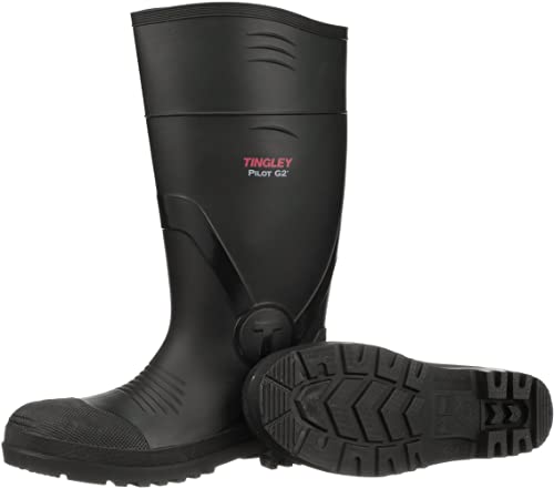 Tingley Pilot G2 31161 Plain Toe Knee Boot, Mens 11 / Womens 13, Black #TOP3