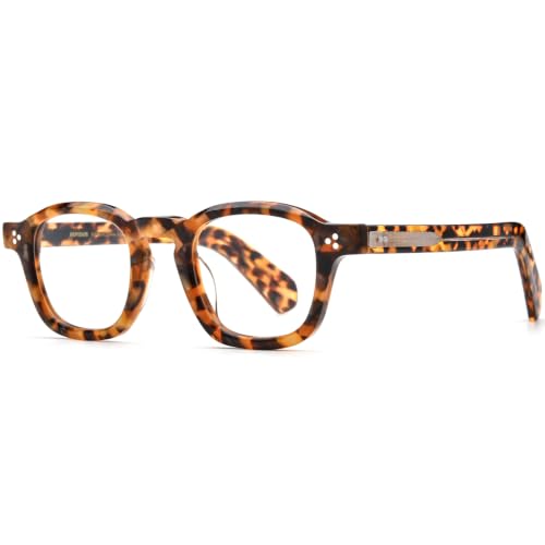 Image of HEPIDEM Acetate Glasses Frame Men Women Square Eyeglasses Optical Spectacles MZEPH