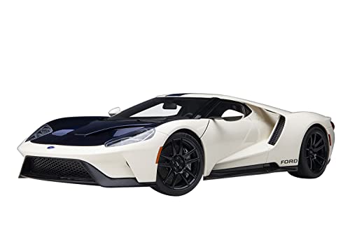  AUTOart Modello Diecast in scala 1:18 compatibile con Ford GT 64 Prototype Heritage Edition (2022) in Wimbledon Bianco/Antimatter Blue