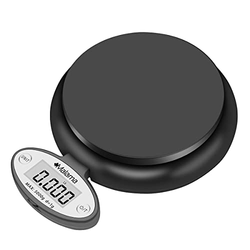 Malama Digital Kitchen Scale, Food Scale, Folding Scale, Multifunction Accuracy Cooking Scale, Food Weighing Scale With 0.1Oz/1G Increment, 11 Lb/5 Kg Capacity, Black (Batteries Included) #TOP7