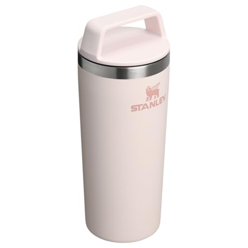 Image of Stanley Cafe To Go Vacuum Mug, 15.9 oz (0.47 L), Rose Quartz, Keeps Drinks Hot or Cold, Stainless Steel Tumbler, Coffee Mug, Gift Ready, Dishwasher Safe