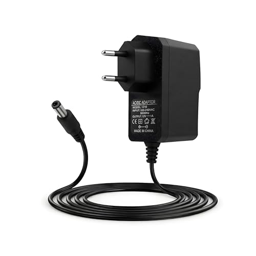 Adaptateur Secteur 12V 1A Universel Alimentation AC/DC 100-240V 50/60Hz, Chargeur avec Prise Jack 5.5x2.1mm pour LED, Caméra, Routeur, TV Box et Autres...