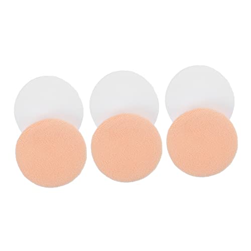 FRCOLOR 20pcs Powder Puff Soft Makeup Applicator for Loose Face Powder Washable Cosmetic Puff with Ribbon for Blending Foundation and Setting Makeup