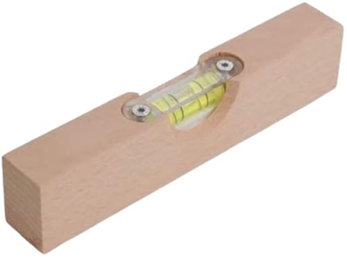 teemando® Marken Mini-Wasserwaage, 15 cm aus Eschenholz, Richtwaage mit Libelle