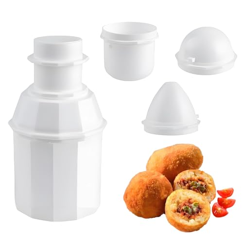 ZFRITP 4 stampi per palline di riso, 3 in 1, stampo Onigiri triangolare, multifunzionale e riutilizzabile, adatto alla produzione di polpette di riso, sushi e polpette di carne, 4 pezzi