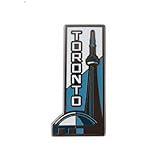Vagabond Heart Toronto Enamel Pin - Hard Enamel Lapel Pin Badge CN Tower Souvenir - Metal Travel Pin for Backpack Jacket Hat - Collectible Gift for Travelers Men Women - 1.25" Inch Rubber Clutch Back