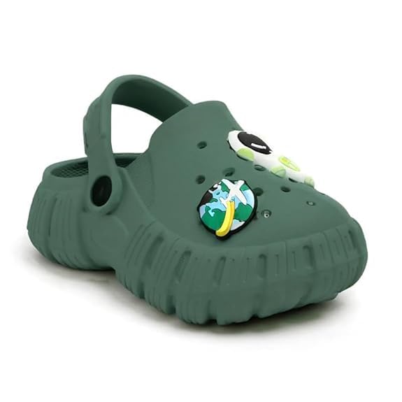 Image of Unisex Kids Clogs Soft Anti Skid Mules Sandals with Adjustable Back Strap Indoor & Outdoor Slipper for Boys & Girls Everyday Use Waterproof Jibbex Slides