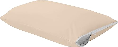 Utopia Bedding 4 Pack Waterproof Pillow Protectors with Zipper King Size (Beige), Bed Bug and Dust Mite Proof Pillow case Covers, Moisture Wicking Pillow Encasements 20 x 38 Inches