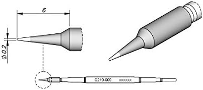 JBC Tools C210-009 - C210 Series Cartridge - Conical - 0.2 mm
