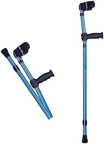 Muletas ligeras y ergonómicas plegables para adultos, ayuda portátil ajustable para caminar para movilidad y apoyo de estabilidad