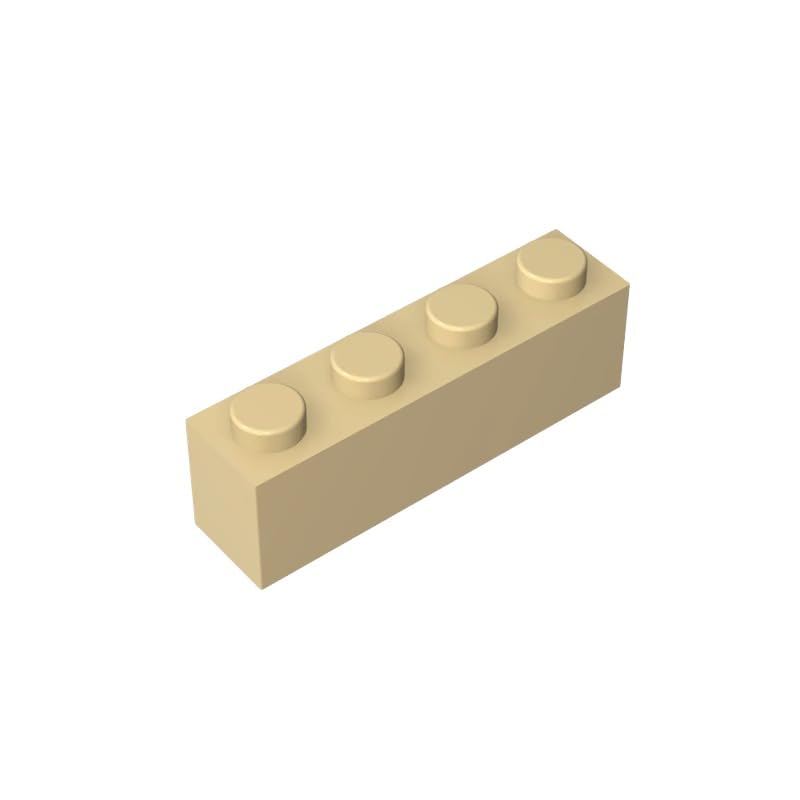 3010 Basic Bricks Brick 1x4 50 Pieces GDS-534 Compatible with Lego Building Blocks Color:Tan