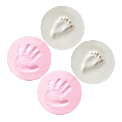 HEMOTON Infant Footprint Keepsake 4pcs Handprint Footprint Keepsakes Holder for Baby's First Birthday