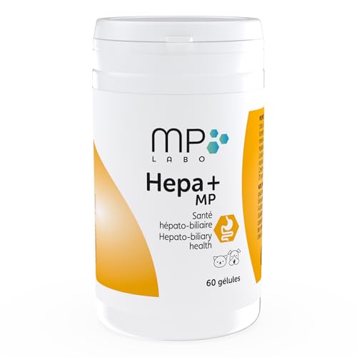 MP Labo Hepa+ MP 60 Gélules - Protection des Cellules Hépatiques et Bon Fonctionnement Hépato-biliaire pour Chien et Chat - Contient Chardon-Marie, Fumeterre, Anti-oxydants, Minéraux et Vitamines