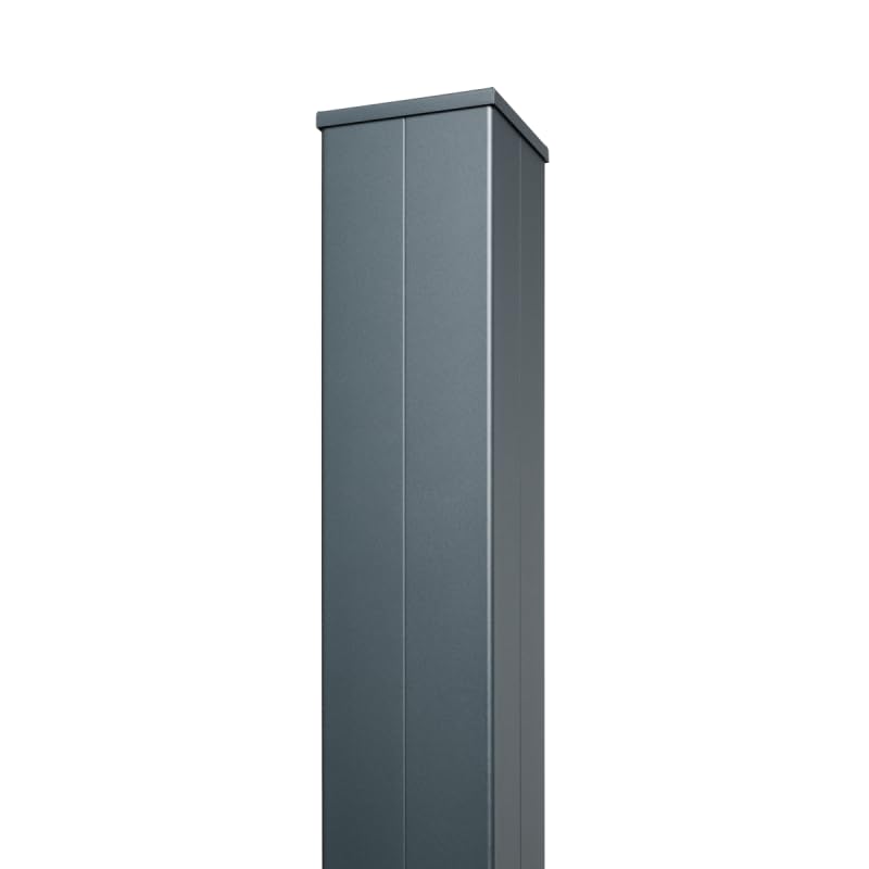 Gardenode Easy Clôture Poteau Aluminium pour Portail et portillon - Hauteur 2m40 - Section poteaux 150 x 150 mm