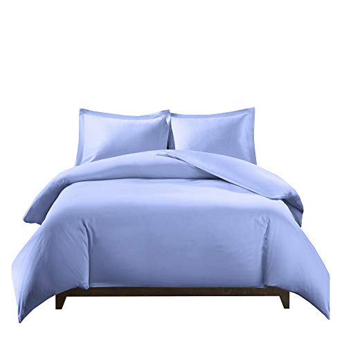 Royal Tradition Silky Soft Viscose from Bamboo Full/Queen 3PC Duvet Cover Set, Periwinkle, Cool and Breathable Comforter Covers Royal Tradition Silky Soft Viscose from Bamboo Full/Queen 3PC Duvet Cover Set, Periwinkle, Cool and Breathable Comforter Covers