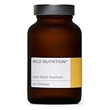 WILD NUTRITION Food-Grown® Kids Daily Multi Nutrient | Kids Multivitamin with B Vitamins, Magnesium, Zinc, Vitamin D, and More to Support Immunity, Bones, and Cognitive Development | 60 Capsules