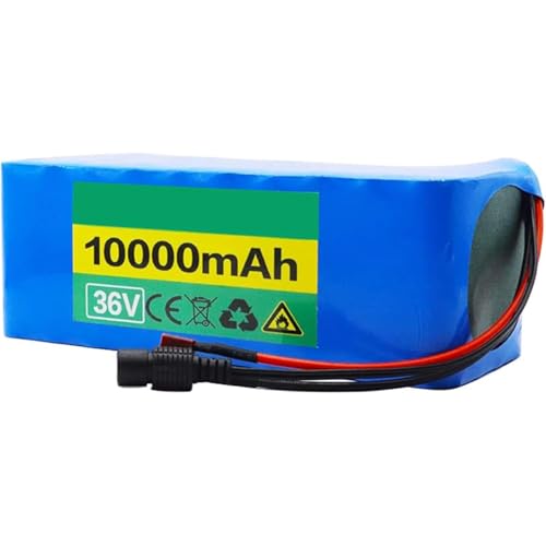 XSDAJSD Batería de Iones de Litio de 36 V y 10 Ah, 10S4P, Impermeable, de PVC, de Alta Potencia, con Placa de protección BMS para Motores XT 60 de 200 W, 500 W, 750 W y 800 W.