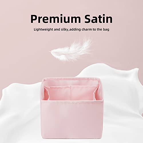 Dgaz Purse Organizer Silky Smooth,Silk,Luxury Handbag Tote In Bag Shapers, Women- Fits Picotin18/22Bags (Pink, Pc18) #TOP2
