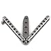 Snake Eye Tactical Practice Butterfly Trainer | Dull Balisong Trainer| Unsharpened Butterfly Trainer for CS GO Training(Silver)