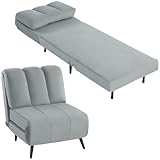 sillon cama 2 plazas ESTRUCTURA RESISTENTE: Fabricado con marco de madera de eucalipto y patas metálicas resistentes, este sofá cama individual soporta hasta 120 kg, proporcionando estabilidad y durabilidad para el uso diario