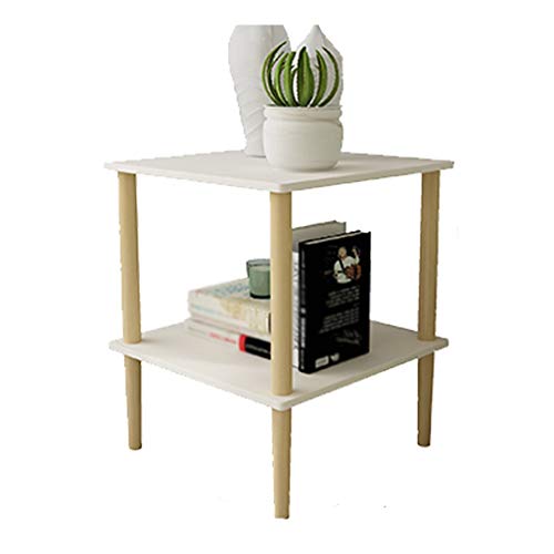 Mesa de café Creativa de Moda Mesa de sofá Mesa de Noche Mesa de Comedor pequeña Estante Doble (Color : B)