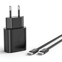 Caricabatterie Sumsamg 25W, Caricatore USB C Rapido per Galaxy A34 A55 A54 A53 A52 A35 A25 A15 A14 A13 S24 S23 S22 S21 S20/+/Ultra/S10/Z Flip/Z Fold, con cavo di tipo C da 2 m (Nero)