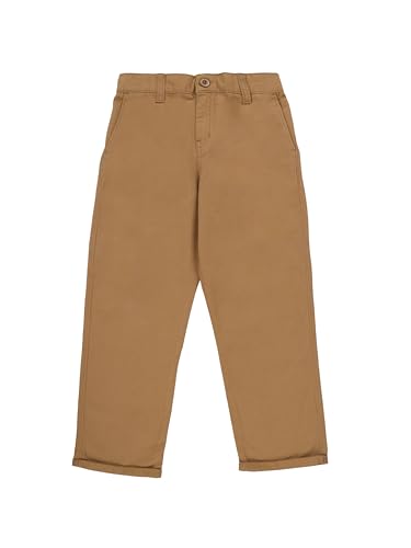 Image of KiddoPanti Boys 100% Cotton Twill Chinos Pant | Comfortable Regular Fit | 2 Side Pocket, 2 Back Pocket | Ankle Length | Back Elasticated Waistband with Button Zip Open Fly