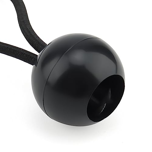 ZEONHAK 50 PCS 4 Inch Bungee Ball,10cm Bungee Cord with Ball, Flag Bungees Ties for Camping Tarp Tarpaulin, Black - Image 4