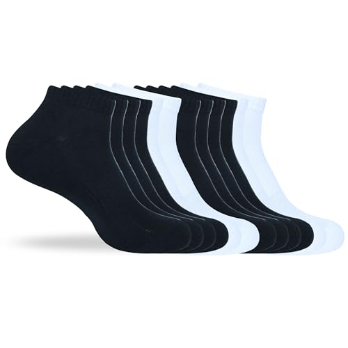 Image of Women's Ankle Socks Thick Cushioned Cotton, Moisture-Wicking socks, Breathable Performance Socks for Running, Sports