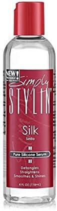 Silk Serum - Anti-Frizz Hair Product - Heat Protectant for Hair - Pure Silicone Serum for Dry and Frizzy Hair - Hair Products for Women - Detangler Hair Serum - 4 fl oz.